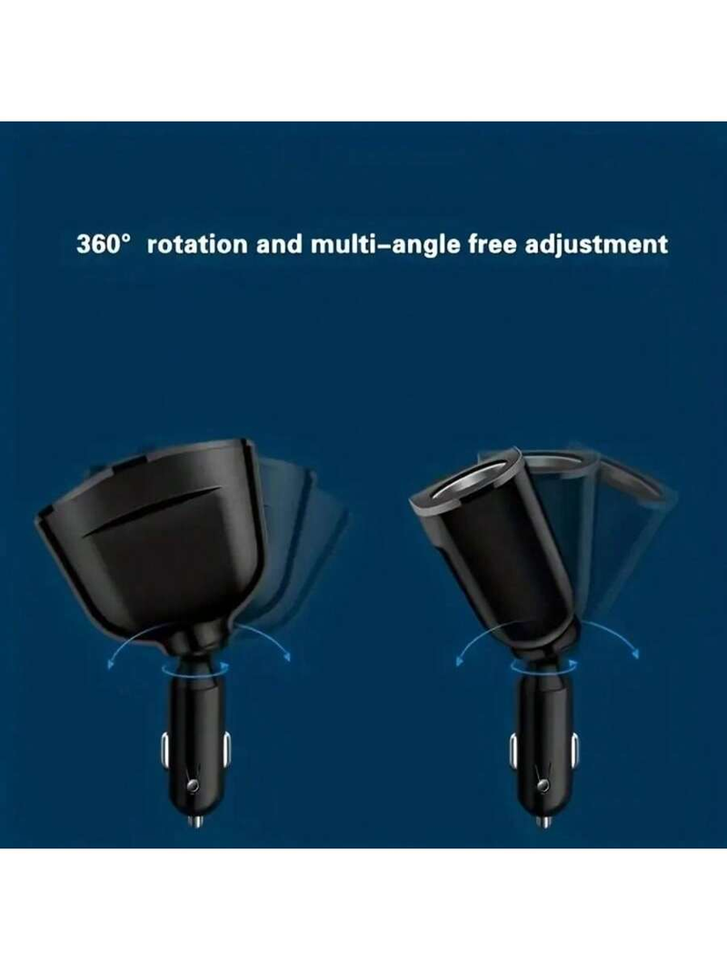 QC3.0 Car Charger Lighter Socket Splitter 12V/24V Dual USB Power Adapter Car Socket 5 Ports For Mobile Phone DVR Charging Type-C_voghion.com