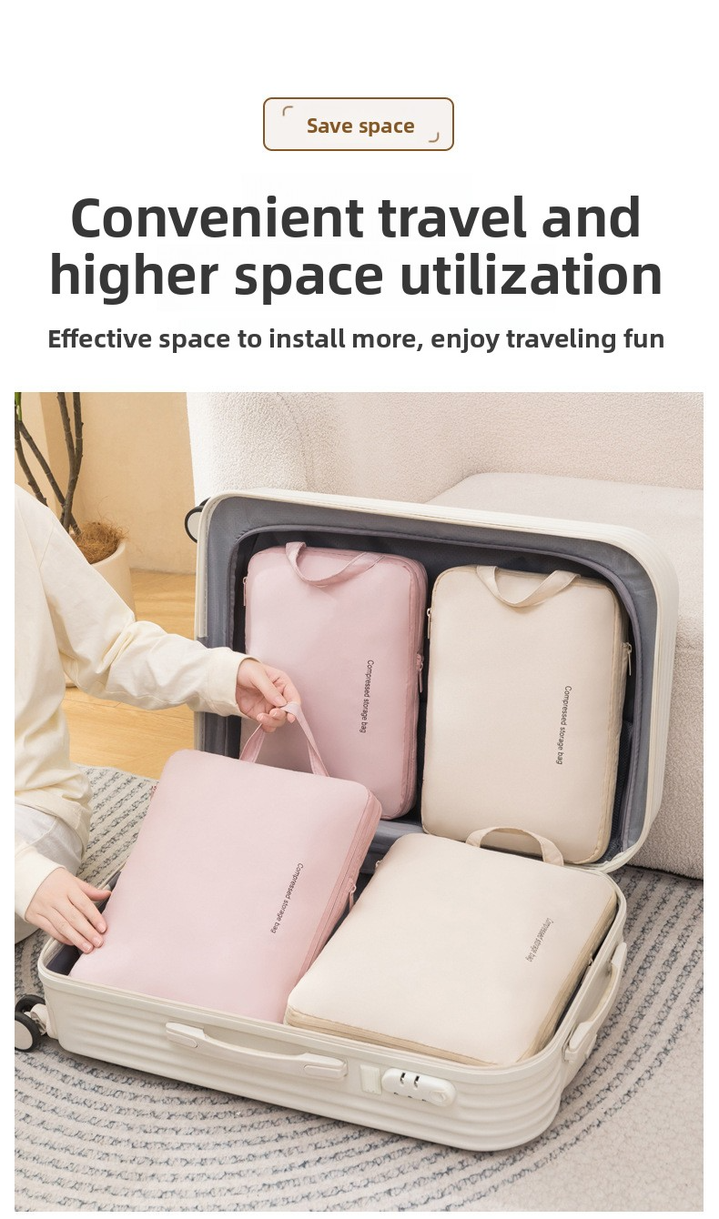 Cubi di imballaggio a compressione leggeri - Set organizer da viaggio espandibile per bagagli e zaini (3 pezzi, resistenti all'acqua)_voghion.com