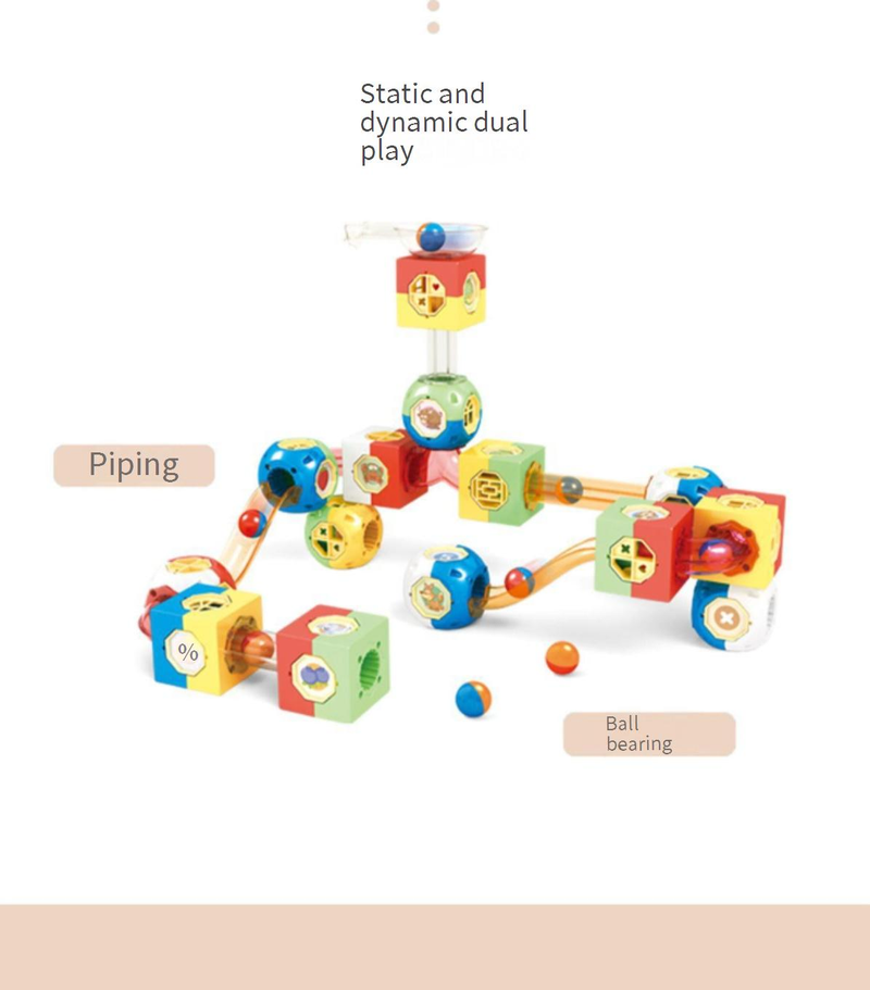 Ensemble de blocs de construction à billes DIY pour mère et enfant, 98/182 pièces, jouet éducatif STEM pour enfants, labyrinthe créatif, puzzle coulissant, cadeau d'apprentissage précoce, coloré_voghion.com
