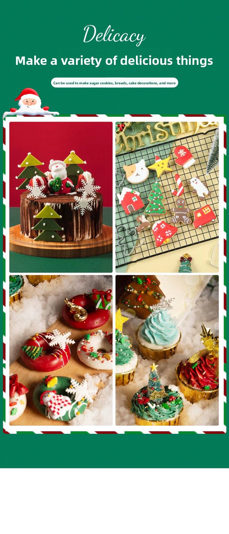 Stainless Steel Snowflake Christmas Tree Gingerbread Man DIY Baking Cookie Mold_voghion.com