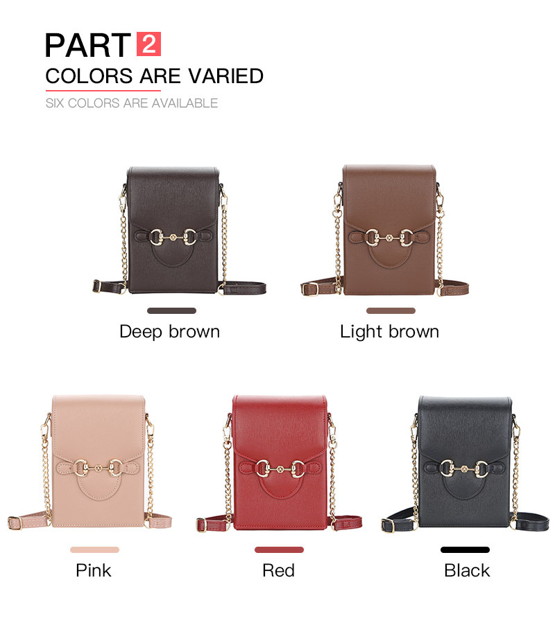 Boiseen nuevo bolso para teléfono móvil de mujer de color sólido con hebilla de caballo de gran capacidad bolso de hombro tipo bandolera para mujer cartera al por mayor_voghion.com