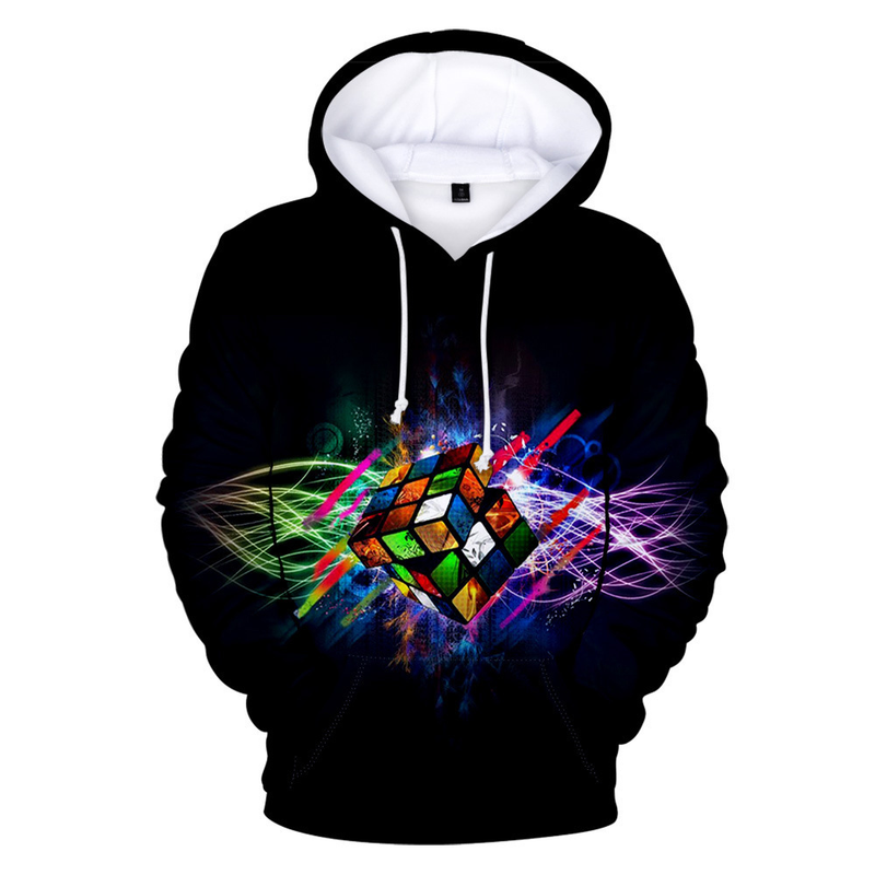 Sonbahar Hp Hop Kapşonlu 3D Rubik Küpü Hoodies Erkek Tişörtü Kadın Unisex Kazaklar Moda Çocuklar Hoody Rahat Erkek_voghion.com