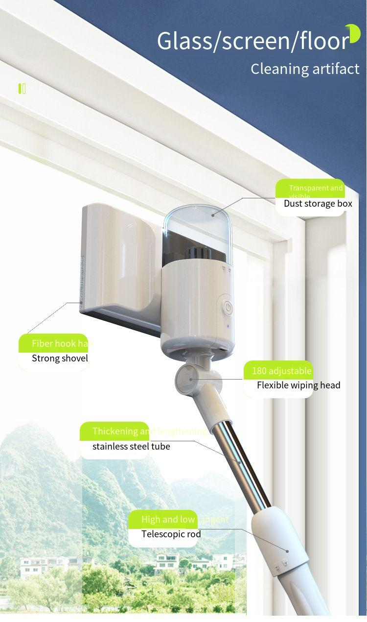 Fourth Generation Electric Robot Rechargeable Telescopic High-Altitude Lazy Vacuum Household Cleaning Glass Wiper_voghion.com