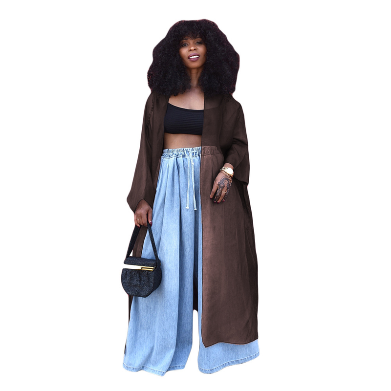 DY6919 Women's New Fashionable Elegant Mesh Transparent Versatile Long Loose Cardigan Jacket_voghion.com