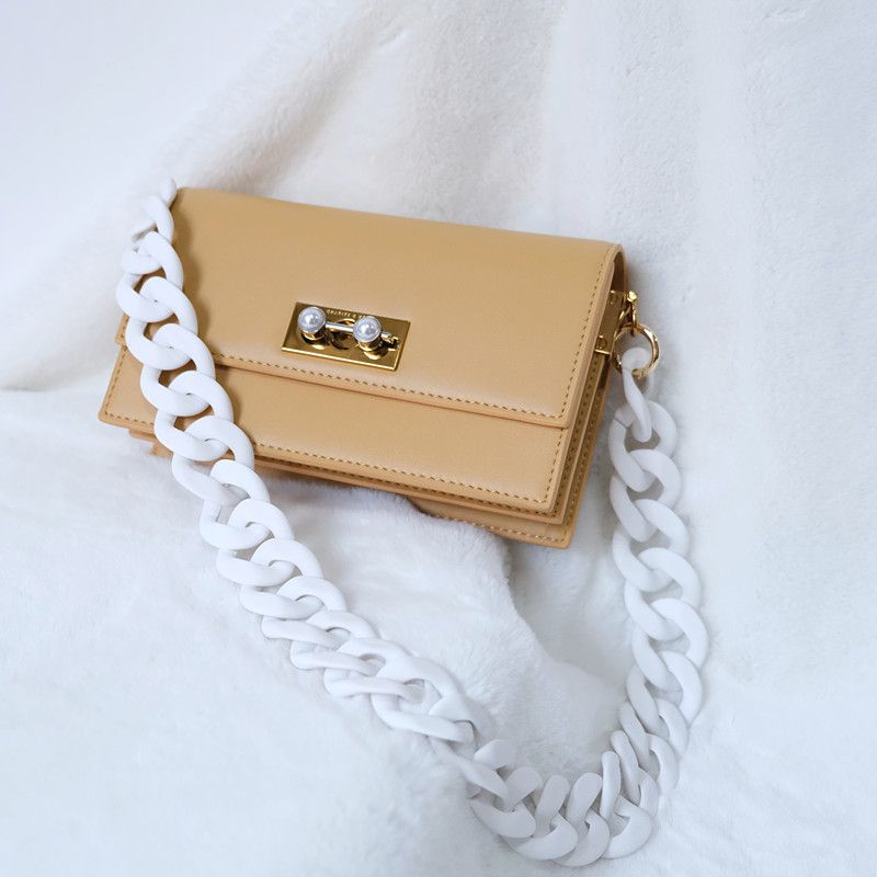 Fashion Colorful Acrylic Resin Color-Block Handmade Detachable Thick Chain, Women's Bag Decorative Chain_voghion.com