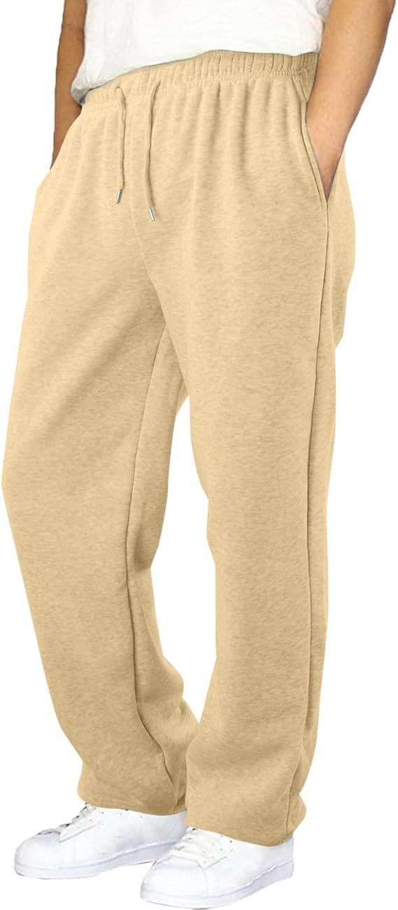 COMEOR Herren Leichte Und Atmungsaktive Gerade Jogginghose Aus Baumwolle, Lange Jogginghose, Herren Jogging-Trainingshose, Lässige Jogginghose_voghion.com