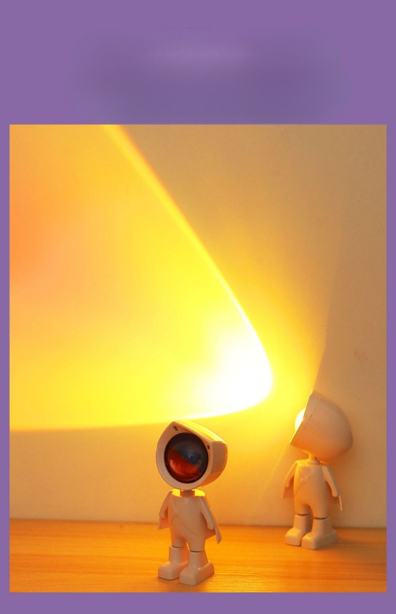 【 25000 People Collection 】 Astronaut Atmosphere Sunset Light Photography Background Projection Nightlight Bedroom Desk_voghion.com