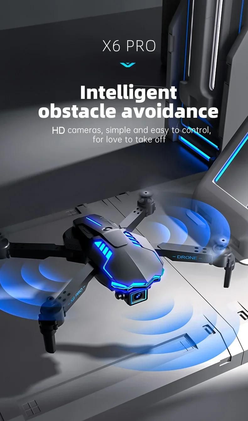 Drone X6 Pro Professional HD Camera Doppia Pieghevole WiFi FPV Evitamento Ostacoli_voghion.com