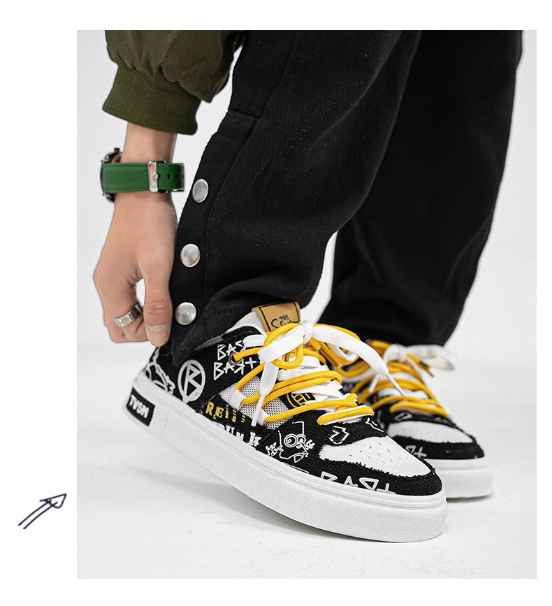 Canvas trendige Mesh-Board-Studenten, Sommer flache Männer, 2024 neue atmungsaktive Casual Sportschuhe für Männer_voghion.com