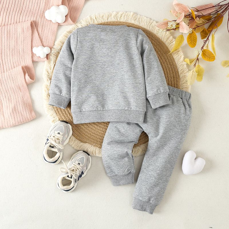 2024 Abbigliamento per bambini e neonati, stile sportivo casual, asciugamano, ricamo, felpa con cappuccio, pantaloni, set_voghion.com