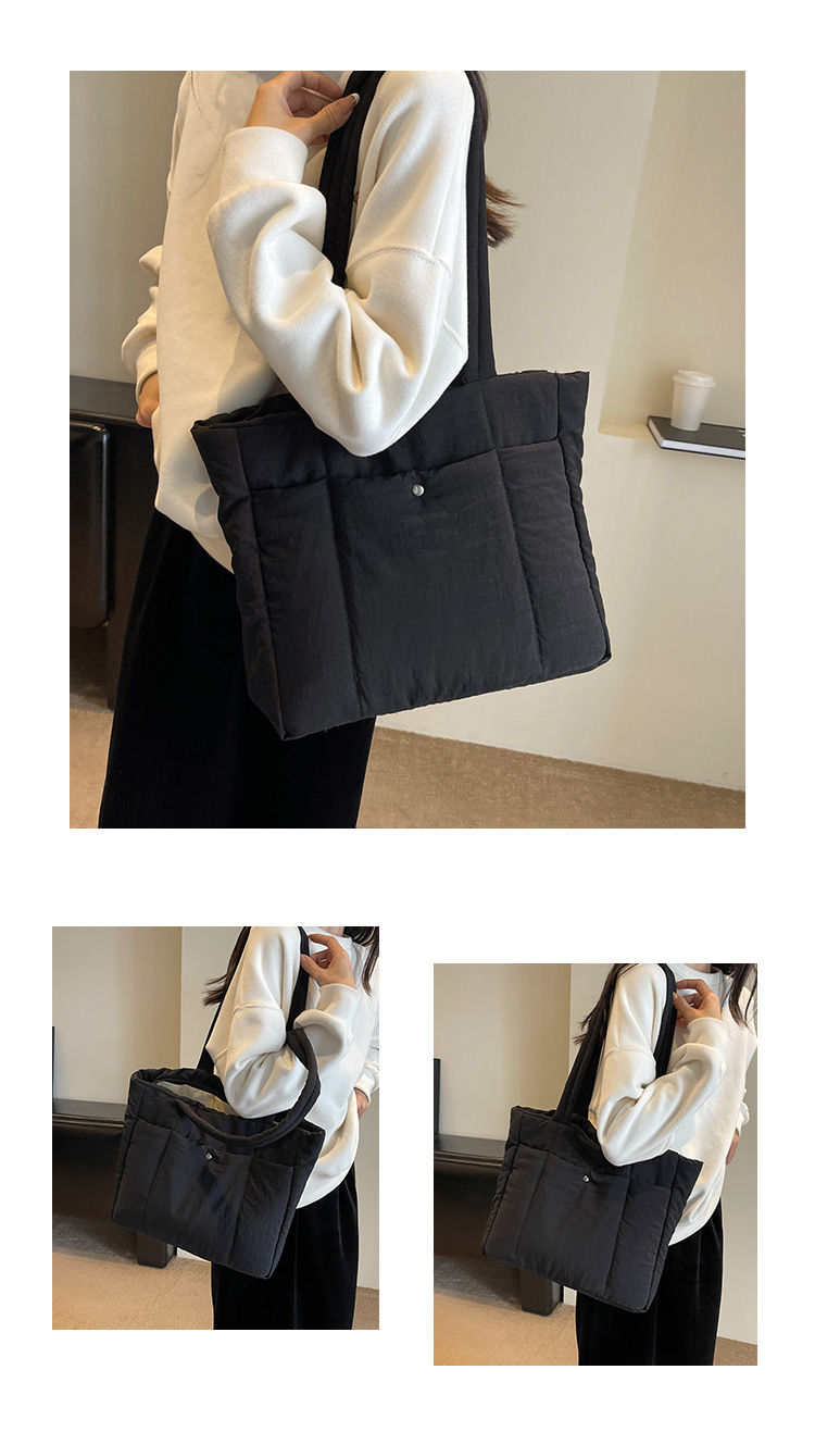 Borsa tote popolare per pendolari di grande capacità autunno/inverno 2024, nuova borsa a tracolla versatile in stile occidentale e per il tempo libero_voghion.com