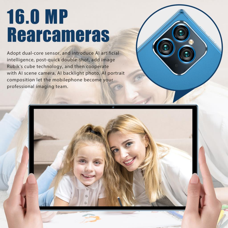 Nuovo tablet Pad 14 Pro Android 16G+512G 10.1 pollici Nuovo tablet 5G Doppia scheda SIM o WIFI Google Play PC Tablet per bambini_voghion.com