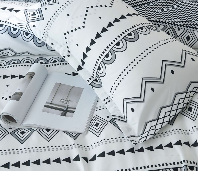Bohemian Style Soft Material Three Piece Bedding Set Quilt Cover Duvet Cover Pillowcase_voghion.com