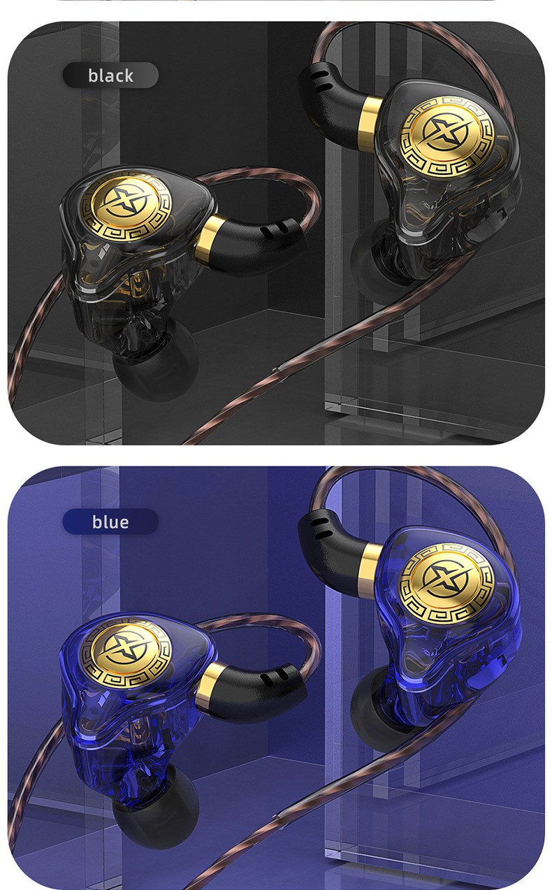 Écouteurs à pilote dynamique à double cavité de 10MM et à diaphragme LCP, écouteurs sonores de fidélité en cristal pour musiciens audiophiles_voghion.com