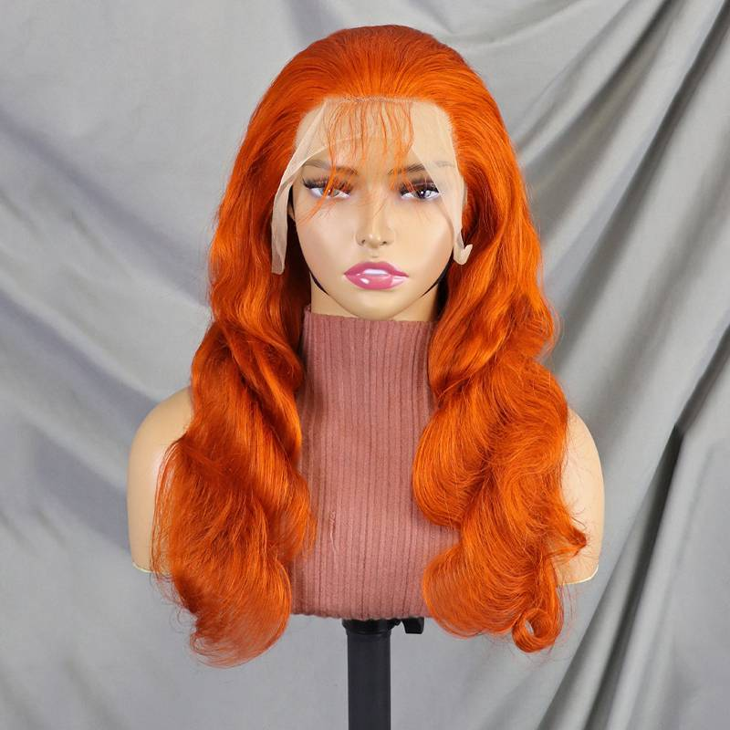 13x4 Lace Front Wigs Body Wave Human Hair Wigs For Women 200% Density Pre Plucked With Baby Hair Natural Black_voghion.com