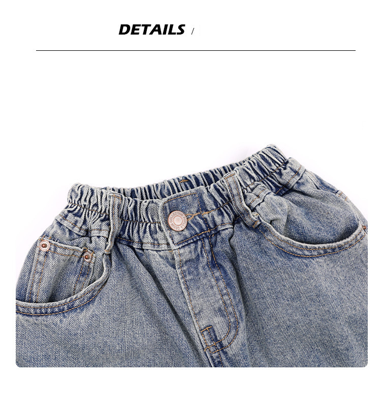 Mère et enfants enfants patchwork déchiré décontracté garçon jeans bébé pantalons tendance_voghion.com