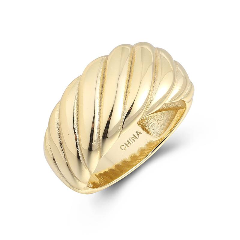 Silver Braided Twist Thread Classic Wide Ring Niche Design Original High End Light Luxury Ring 24 Years Autumn_voghion.com