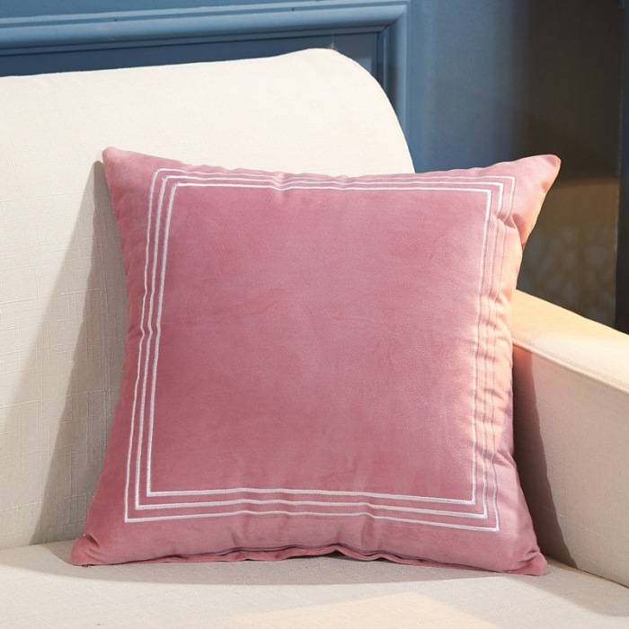 Dutch Velvet Pillow Cover - Embroidered Lumbar Cushion Case For Sofa/Car - Breathable & Wrinkle-Resistant - Luxury Home & Auto Decor_voghion.com