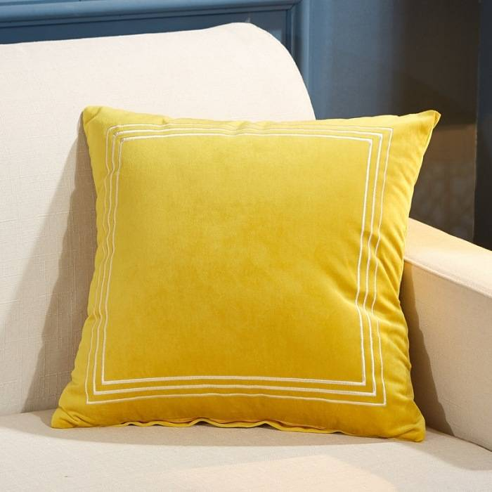 Dutch Velvet Pillow Cover - Embroidered Lumbar Cushion Case For Sofa/Car - Breathable & Wrinkle-Resistant - Luxury Home & Auto Decor_voghion.com
