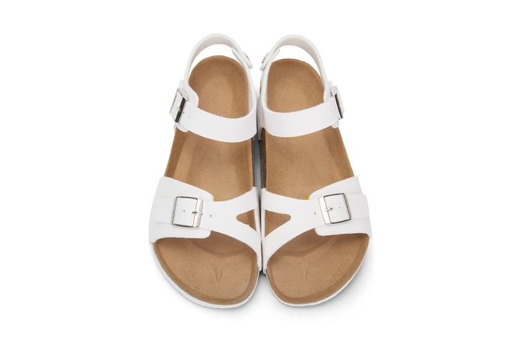 Lederkorksandalen Retro für Herren und Damen mit dicker Sohle, zweireihig, braun, groß, ein Zeichen oder ein Objekt, das eine Zahl anzeigt_voghion.com