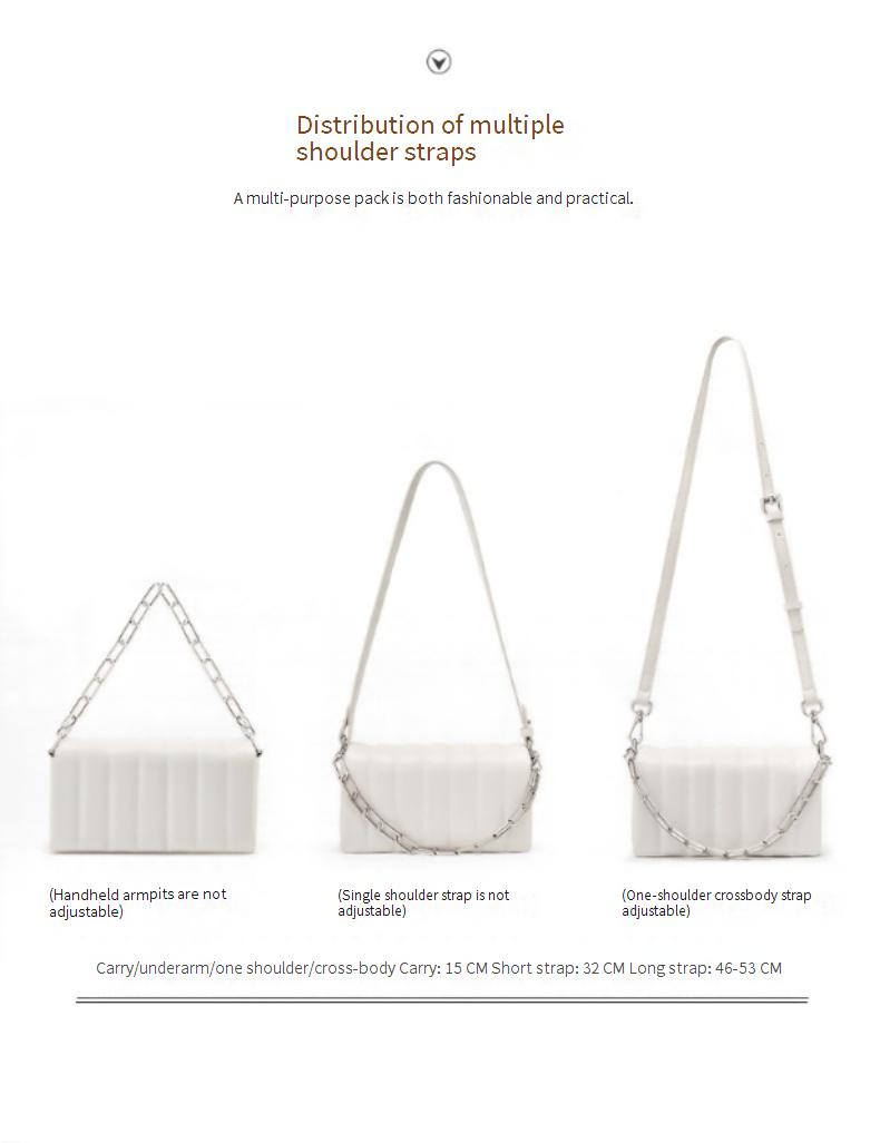 Borsa a tracolla con tracolla a catena in vera pelle – Borsa a tracolla di ispirazione francese (piccola borsa di lusso con finiture dorate, design minimalista)_voghion.com