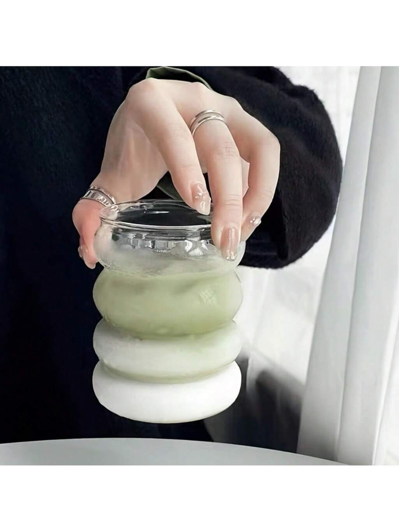 4 bicchieri in vetro da 350 ml e 500 ml, tazze da caffè, tazze a spirale uniche. Per matcha, caffè, latte, bevande ghiacciate, succhi di frutta. Regali per studenti per il ritorno a scuola._voghion.com