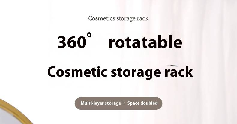 Rotierender Make-up-Organizer – Transparente Kosmetik-Aufbewahrungsbox aus PP-Kunststoff mit individuellem Logo – Moderner Kosmetik-Organizer_voghion.com
