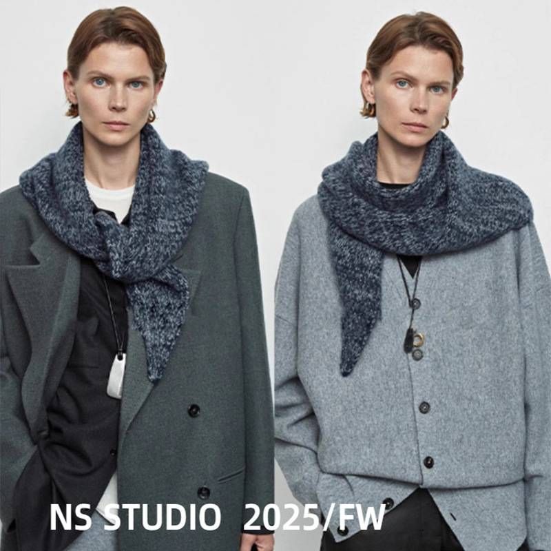 Écharpe triangle d'inspiration vintage française – Châle léger en acrylique (138 x 54 cm, style bohème nordique chic, doux et chaud, superposition polyvalente)_voghion.com