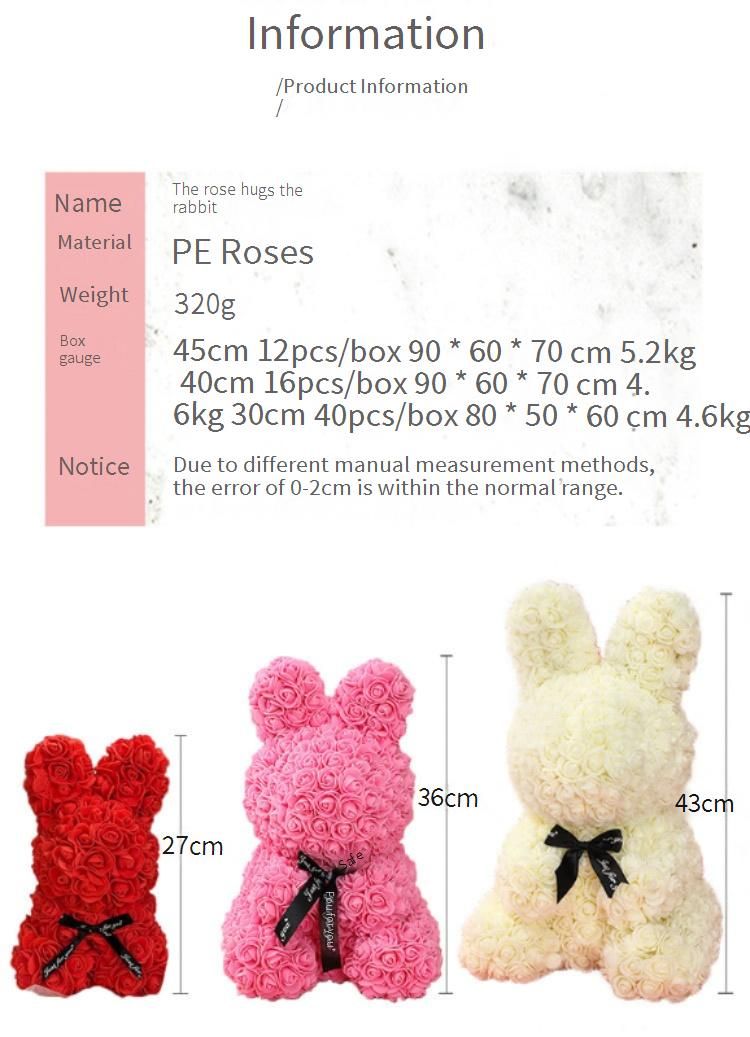 520 Chinesische Valentinstagsgeschenk-Puppe aus konservierten Blumen für den Geburtstag der Freundin (TikTok) – Gleiche kreative Ornamente: Rosenbär_voghion.com