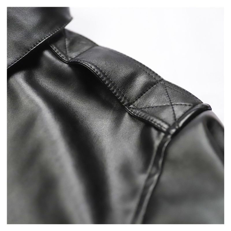 Amerikaanse militaire stijl Vietnamoorlog Luchtmacht Winter A2 Vintage Pilotenjas Heren Schapenvacht Kraag Leren Jas Katoenen Voering Winterjas Trendy_voghion.com
