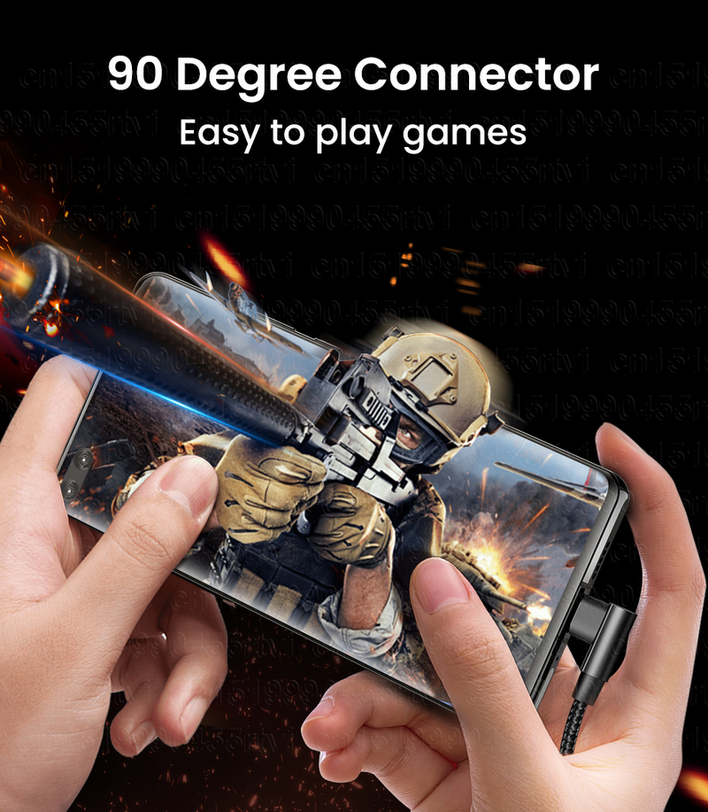 PD 60W Dual-Winkel-Schnelllade-USB-C-Kabel, geeignet für Book Pro C-Typ auf USB C QC4.0 Datumszeile, geeignet f_voghion.com