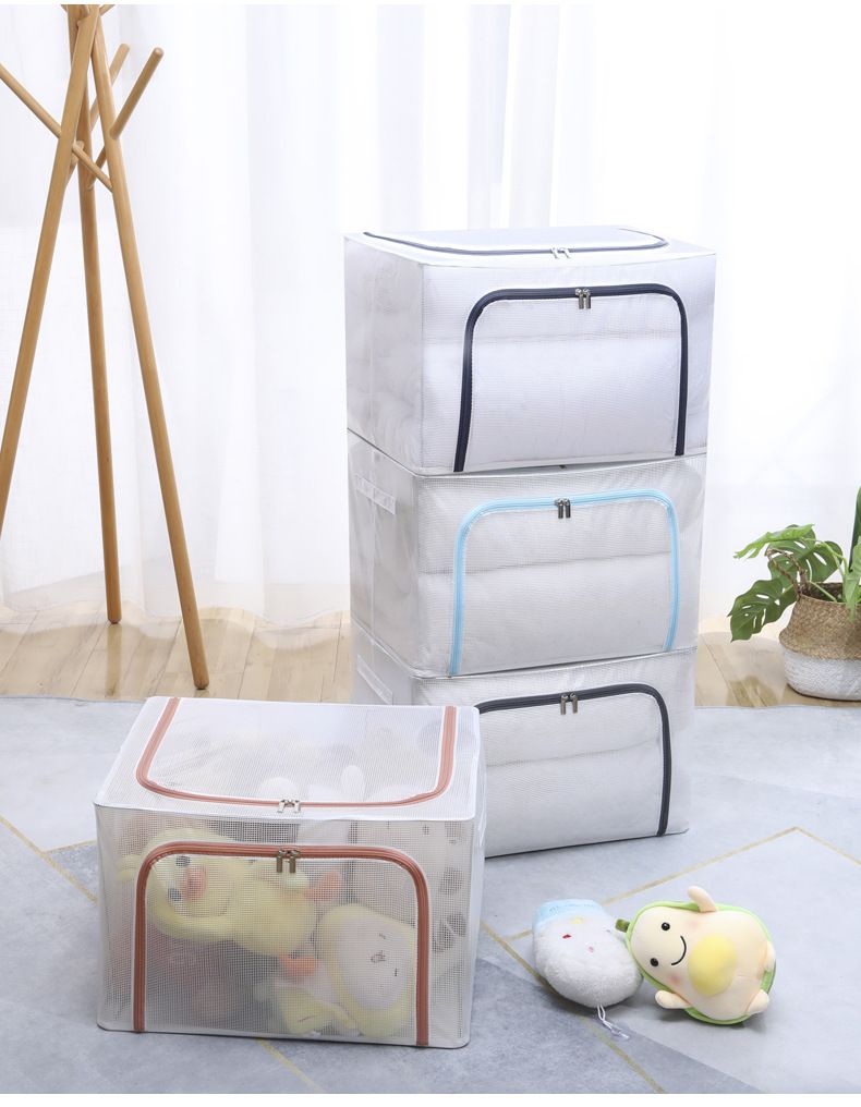 Contenitore pieghevole in rete di PVC – Organizzatore ventilato multi-dimensione per vestiti, scarpe, giocattoli e articoli essenziali per la casa (22L-330L)_voghion.com