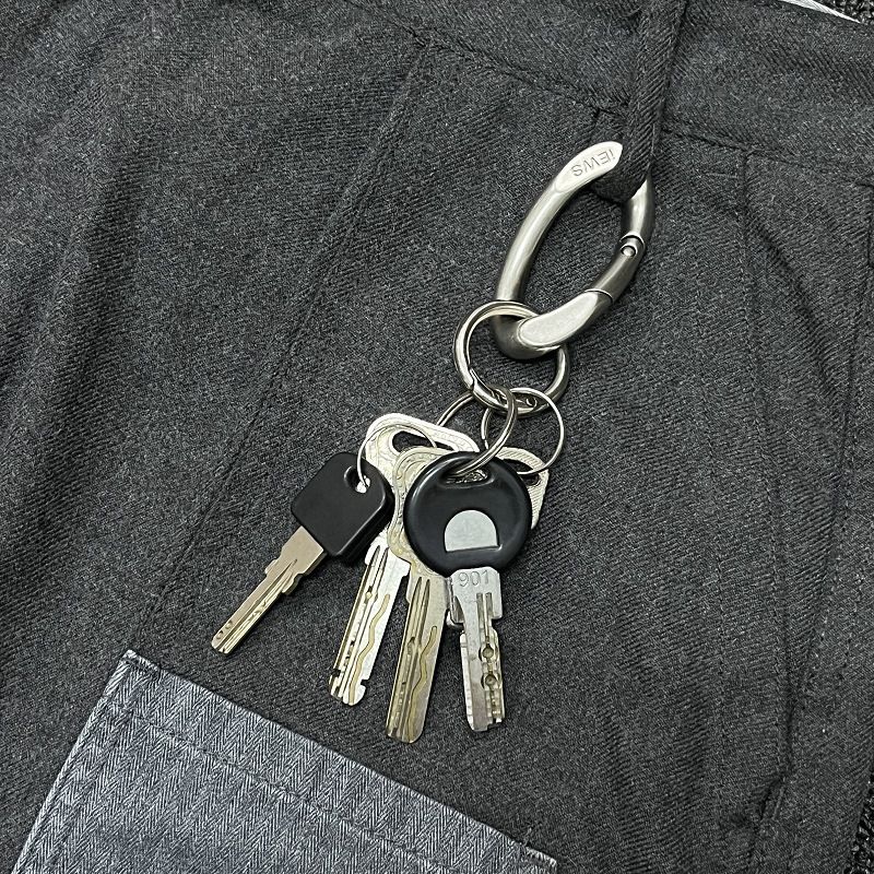 Portachiavi in metallo opaco di alta qualità con gancio a molla - Portachiavi in lega di zinco resistente in stile cubano per chiavi, zaini e accessori_voghion.com