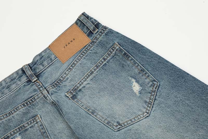 Men's Clothing Washed Distressed Ripped Drape Niche Jeans Men And Women Trendy Retro Loose Casual Straight Pants_voghion.com