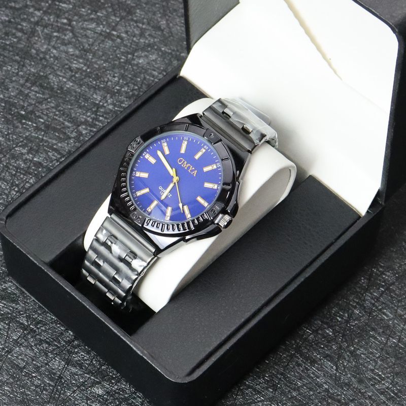 Men's Watch Box Steel Belt Waterproof Quartz Watch Men Set_voghion.com