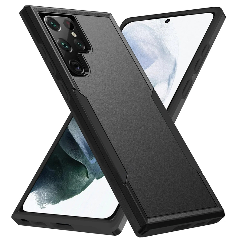 Anti-Fingerabdruck-Taschenhülle für Samsung Galaxy S23 FE S24 Ultra S22 S21 S20 Plus Telefonzubehör 2-in-1-Schutzhüllen_voghion.com