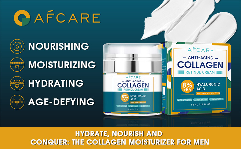 Creme facial nutritivo e reparador para homens, creme facial com retinol para clareamento de rugas, creme hidratante_voghion.com