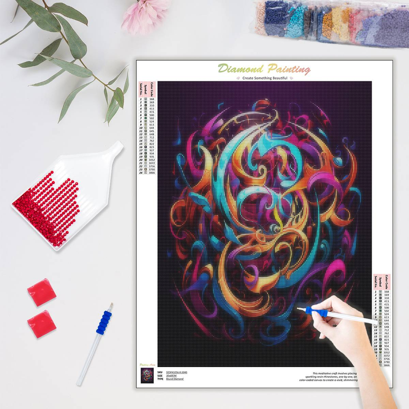 PhotoCustom 5d Diy Diamant Malerei Bunte Muster Runde Diamant Stickerei Personalisierte Kunst Geschenk_voghion.com