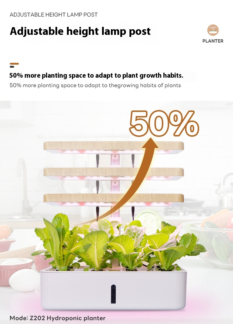 Mașină inteligentă de plantare hidroponică, complet automată, pentru uz casnic, mașină de plantare a legumelor, cultivare fără sol, plantare de legume în interior_voghion.com