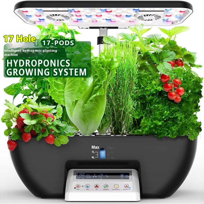 Mașină inteligentă de plantare hidroponică, mașină leneșă de plantare a legumelor în interior, mașină de plantare hidroponică cu spectru complet pentru uz casnic_voghion.com