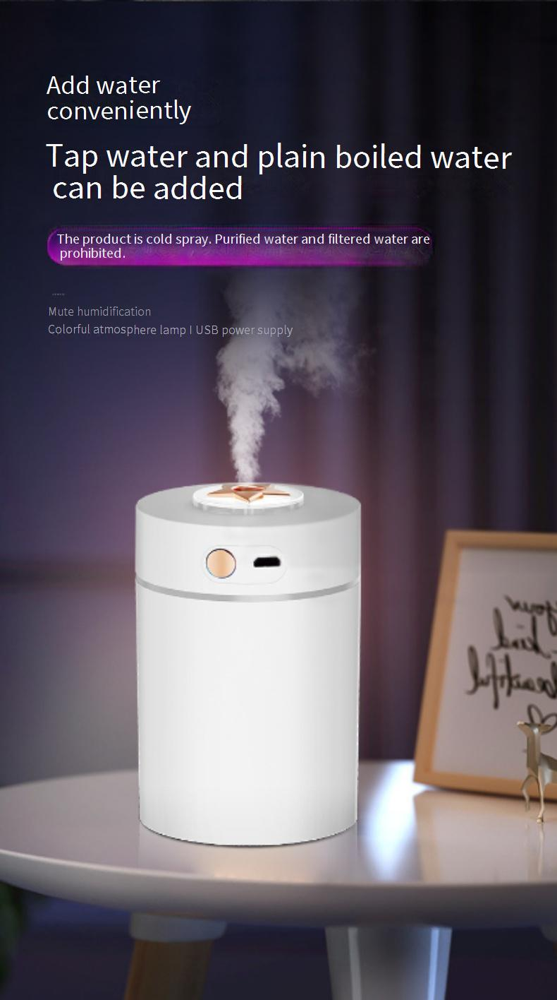 Wireless Portable USB Car Aroma Diffuser With 7-Color LED Night Light, Quiet Mist Humidifier For Home & Vehicle Use_voghion.com