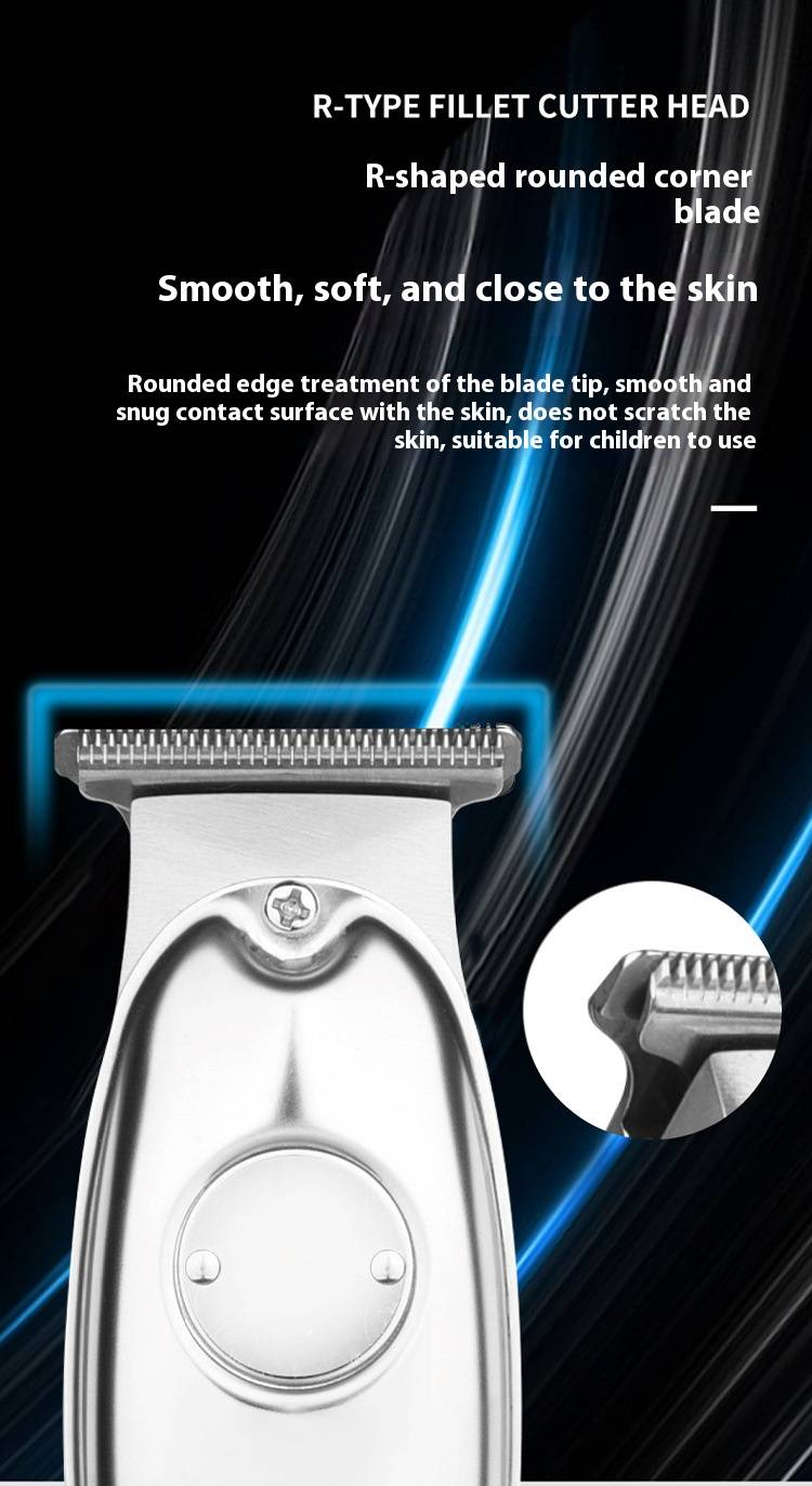 Professioneller Friseur-Haarschneider für Männer – wiederaufladbarer Haarschneider mit Digitalanzeige, Klinge aus Edelstahl, verstellbarer Führungskamm_voghion.com