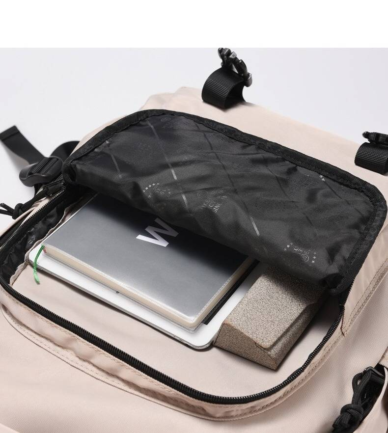 Lightweight Nylon Backpack For Travel, School & Work - Waterproof 14-Inch Laptop Compartment, Breathable Padded Straps, 36-55L Capacity_voghion.com