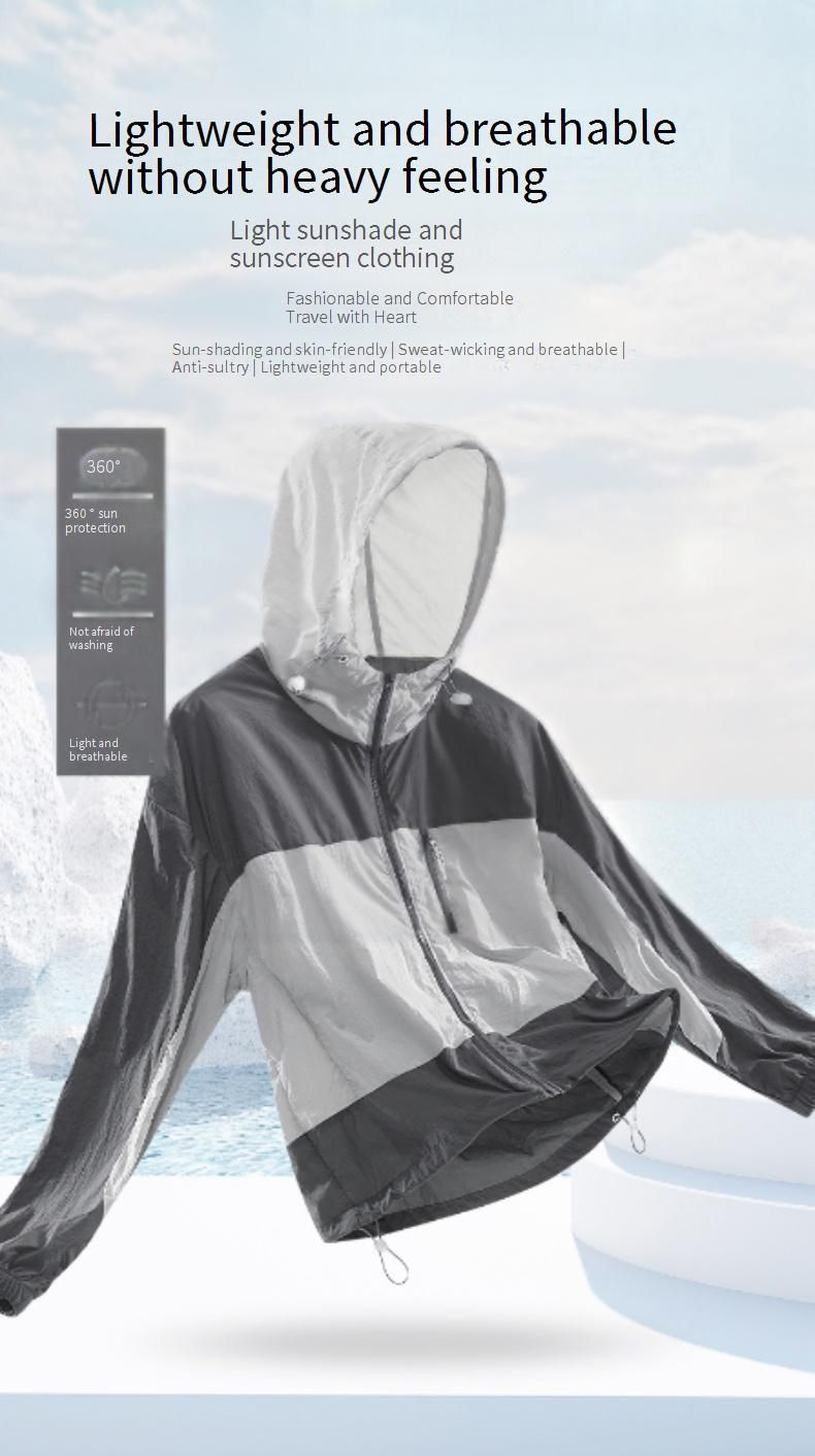 GlacierSilk UPF50+ Cooling Sun Hoodie – Unisex Breathable UV Protection Shirt For Summer Hiking & City Strolls (S-2XL)_voghion.com