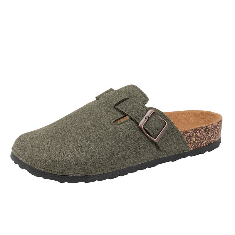 Unbeatable Quality New Plus Size Couple Semi Slippers Fashionable Style For Wearing Outside, With Toe Caps And Thick Soled Men's Sneakers_voghion.com