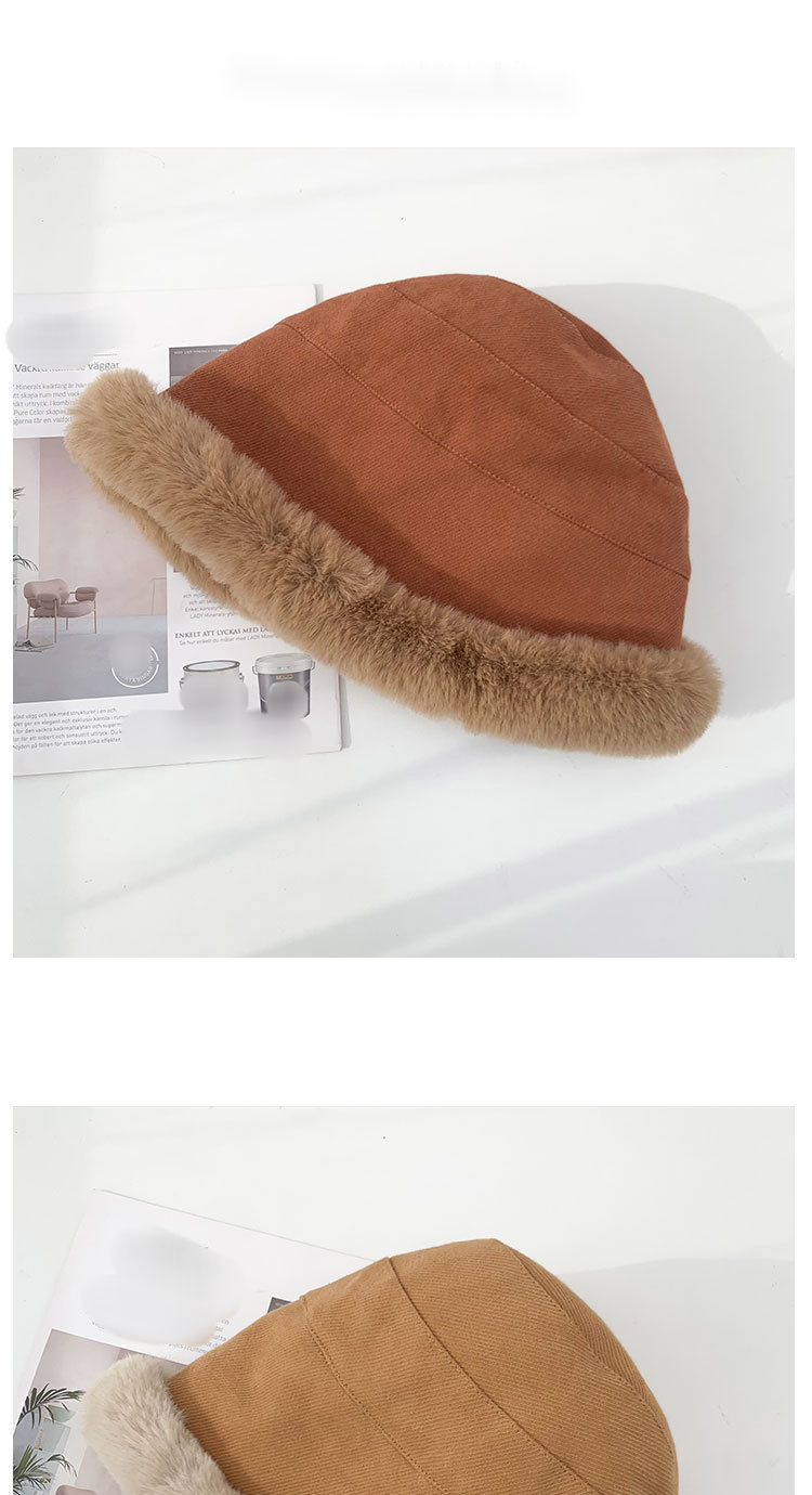 Sonbahar Ve Kış Kalın Peluş Şapka Çocuk Peluş Kova Şapkası Yuvarlatılmış Kenarları Zarif Ve Rüzgar Geçirmez Sıcak Kulak Korumalı Havza Şapkası_voghion.com