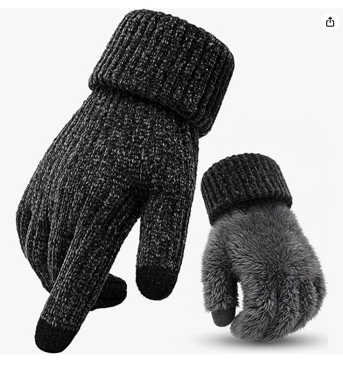 Double-Layer Thickened Autumn And Winter Touchscreen Fleece Chenille Outdoor Cycling Warm Two-Layer_voghion.com