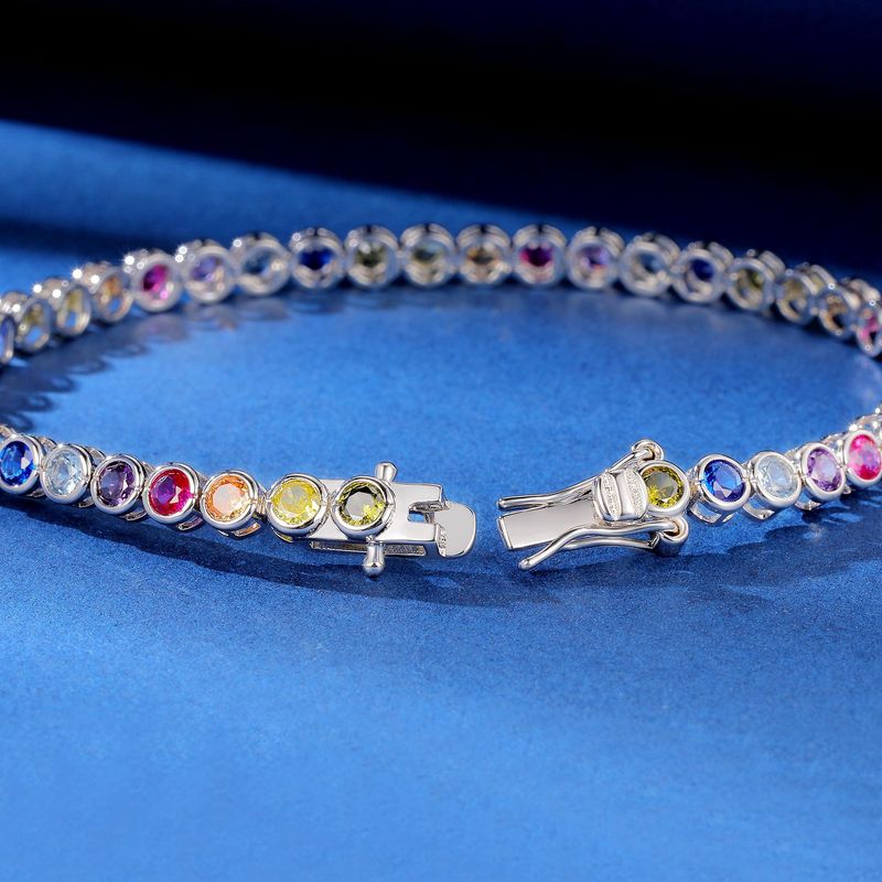 Bracciale tennis creativo e alla moda con zirconi intarsiati in rame da 3 mm_voghion.com