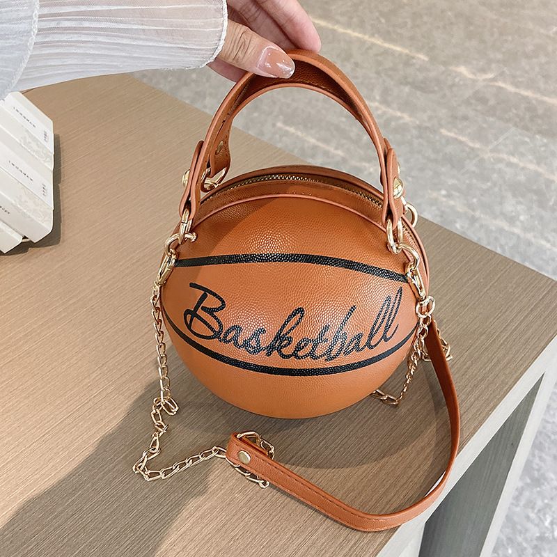 Palla rotonda personalizzata per donna 2024 autunno inverno nuova catena alla moda basket tracolla singola portatile_voghion.com