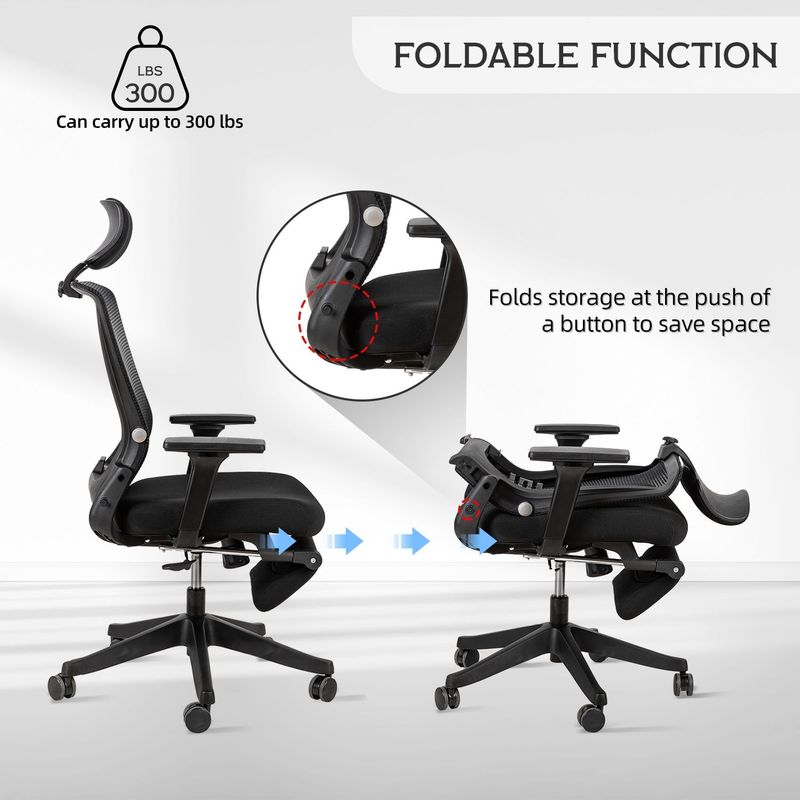 Ergonomic Office Chair With Lumbar Support & Headrest & Flip-up Arms Height Adjustable Rocking Home Office Desk Swivel High Back Computer Chair Warm Taupe Mesh Study Chair_voghion.com